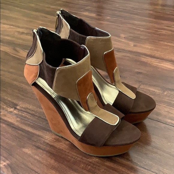 BAMBOO Shoes - NWOT bamboo heeled wedges BAMBOO Shoes - NWOT bamboo heeled wedges